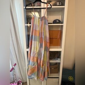 Anthropologie 
PILCRO PLAID TENT MAXI DRESS